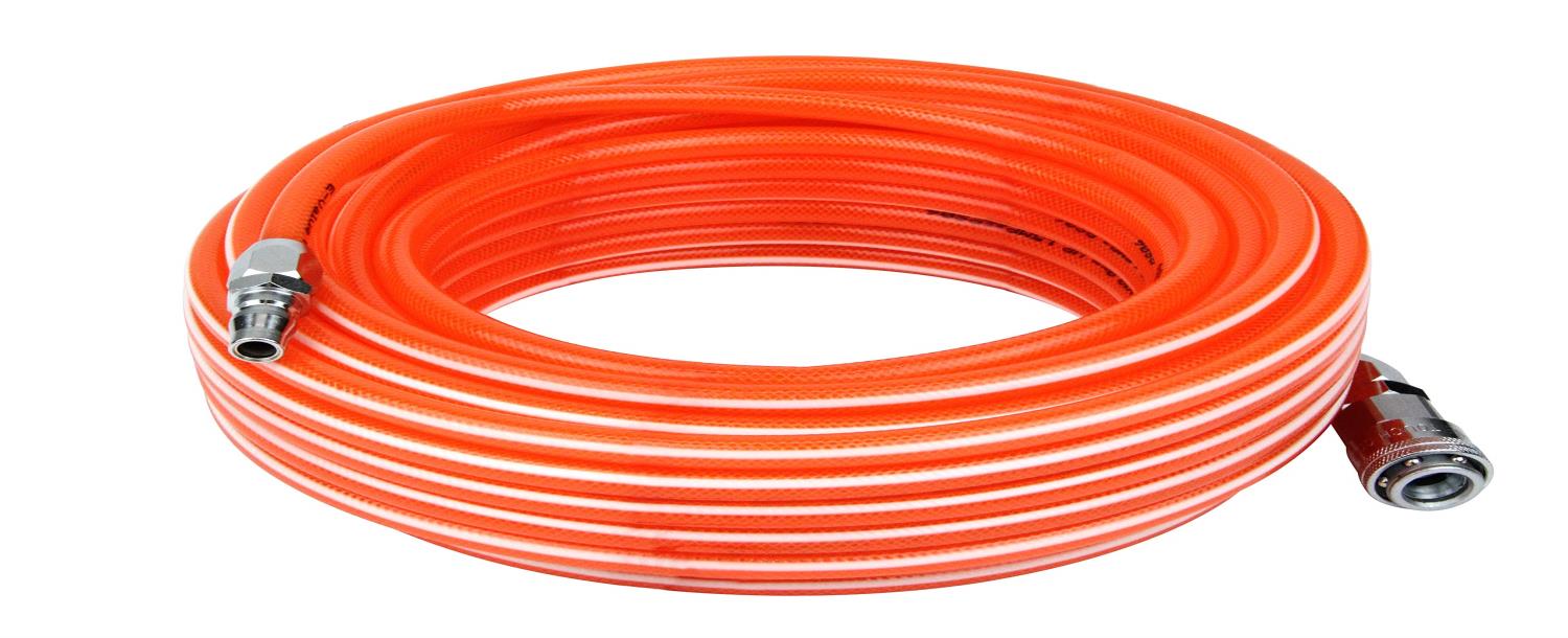 イーバリュー(E-Value) ウレタンエアホース 内径6.5×外径10.0mm EAZ-020N 20m クリアオレンジ