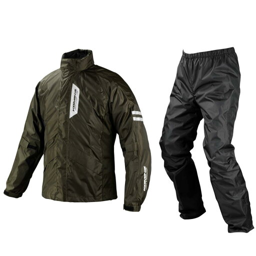 KOMINE バイク用レインウェア 03-539 メンズ Olive L KOMINE バイク用レインウェア 03-539 メンズ Olive L