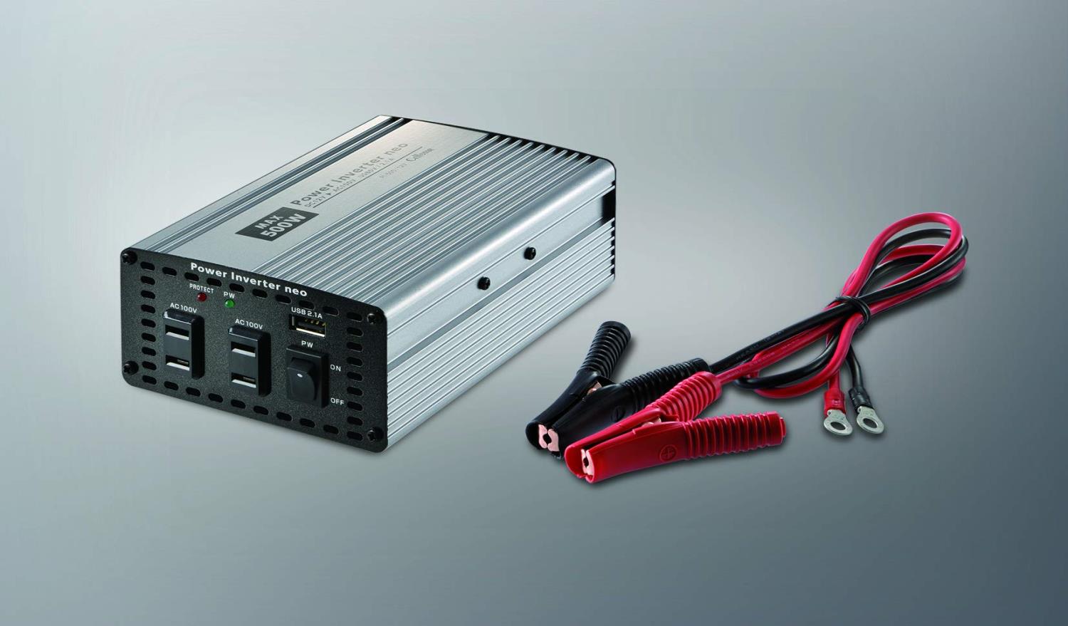 セルスター コンパクトタイプインバーターPI-500/12 AC100V定格出力400W/最大出力500WUSB5V定格出力2.1A/最大出力2.4ADC12V専用 CELLSTAR