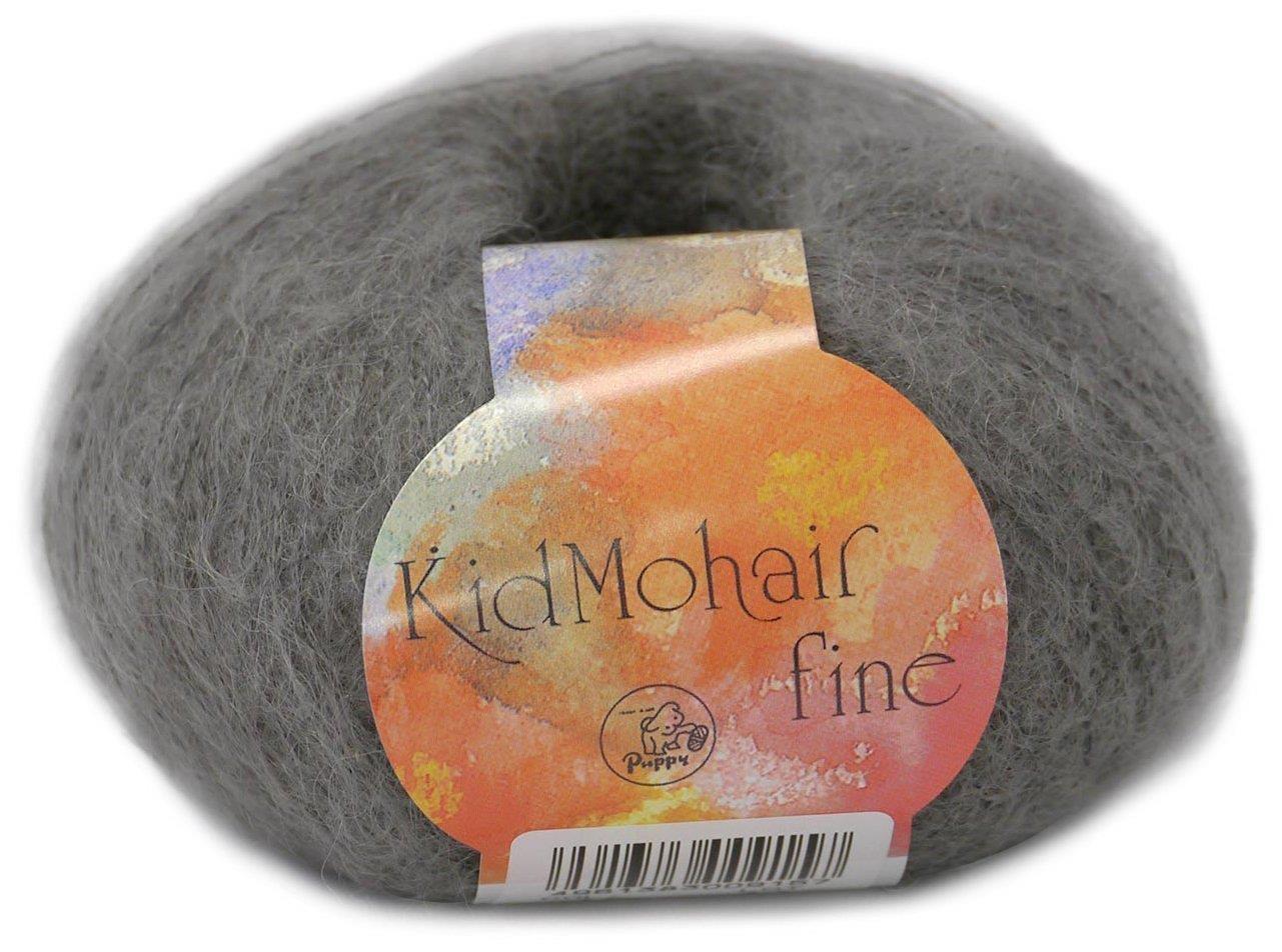 パピー キッドモヘア ファイン 毛糸 極細 15 グレー 系 25g 約225m 10000009