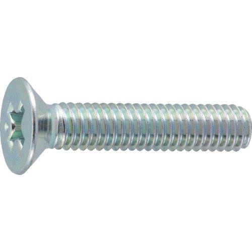 TRUSCO(トラスコ) 皿頭小ネジ 三価 白 全ネジ M4×16 107本入 B702-0416