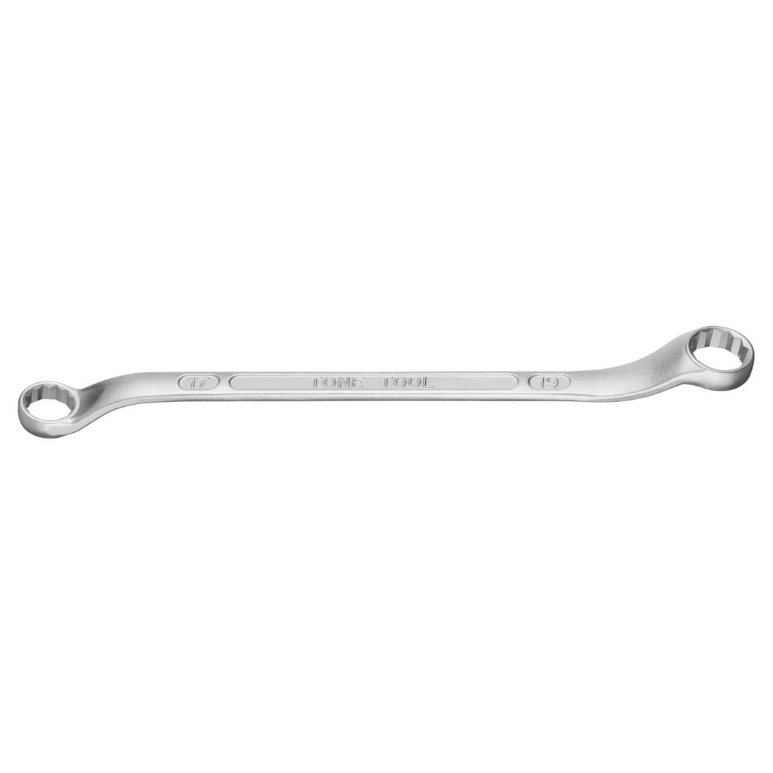 トネ(TONE) ロングメカニックめがねレンチ(45°×10°) M44-1719 二面幅17×19mm
