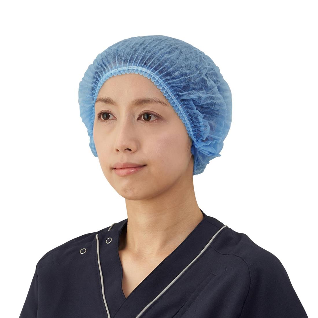 竹虎 サージキャップ ジャバラタイプ ブルー 100枚入