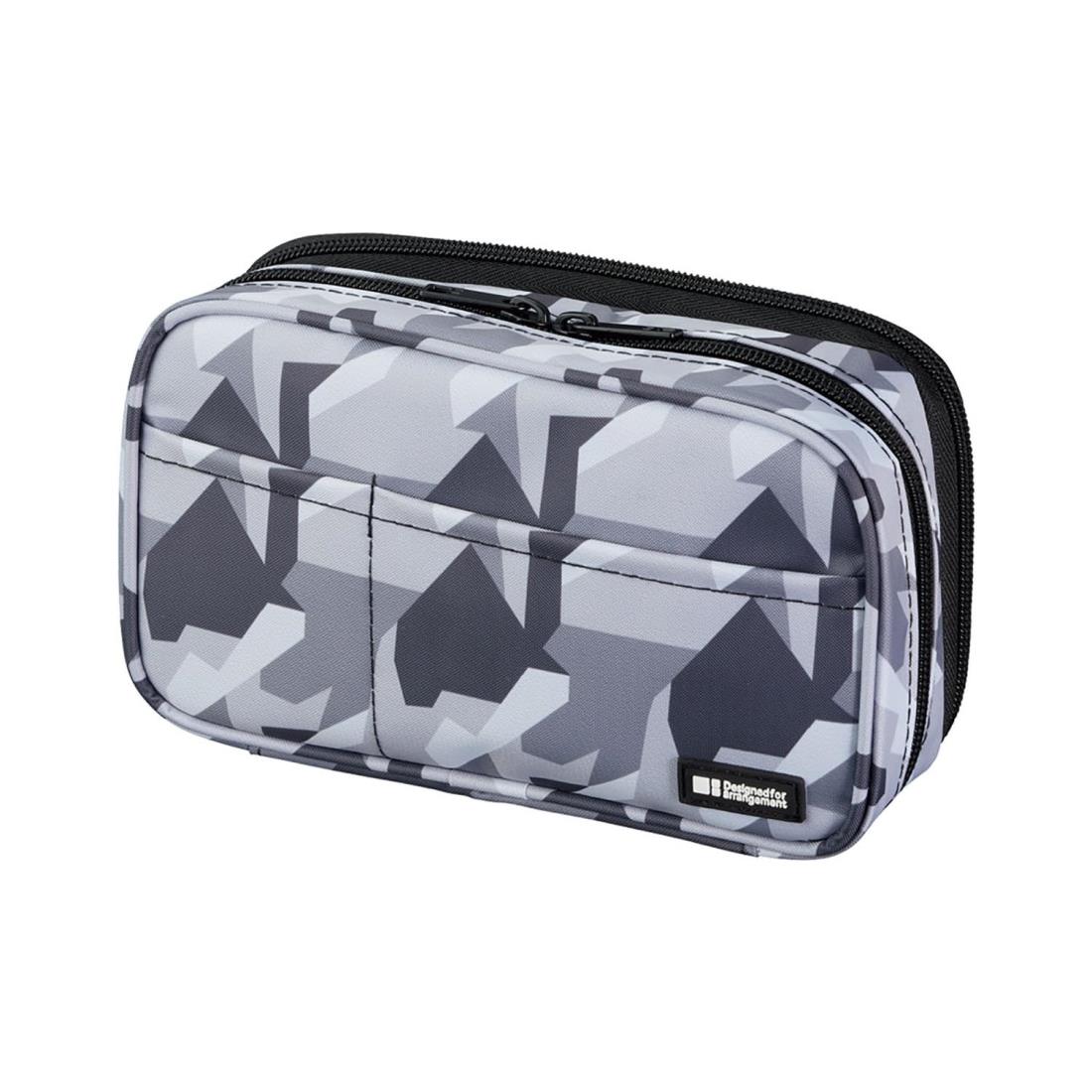 リヒトラブ ペンケース ブックタイプ ダブル アイスグレーカモフラージュ 海外モデル A7555-135