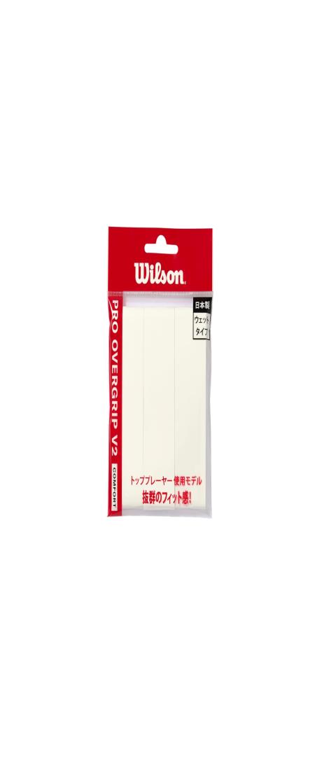 Wilson(ウイルソン) テニス バドミン トン グリップテープ プロオーバーグリップ V2.0 3個入り ホワイト WR8449801001 ウィルソン