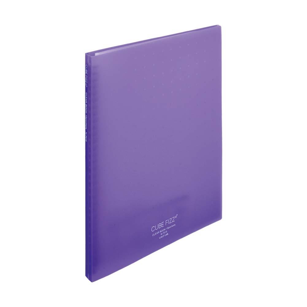 リヒトラブ クリヤーブック 交換式 A4 30穴 15ポケット パープル N7015-10