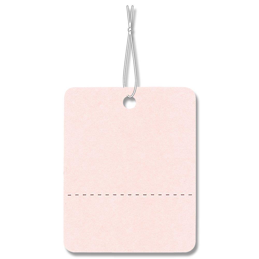 シモジマ ヘイコー 提札 ミニパック 糸付 No.522 100枚入 007158310, ピンク 40×32mm