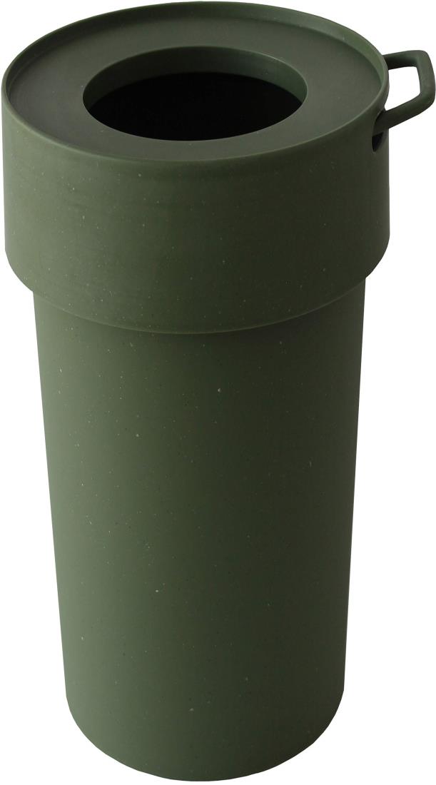 袋が隠れるゴミ箱 カーキ Lサイズ 10L way-be TAPTRASH(タップトラッシュ) 240037