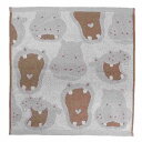 林(Hayashi) ハンドタオル 約34×35cm アニマルフェイス カバ WO400229