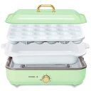 アイリスオーヤマ ホットプレート たこやき器 深鍋 2way 洗いやすい おしゃれ 温度調節機能付き 付き PHP-1002TC-G スモーキーグリーン