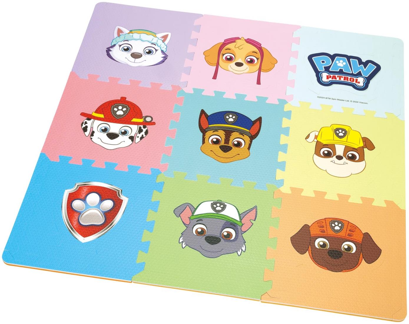 スケーター(Skater) パズル マット 9枚入り フロア 床 シート 玩具 キッズ パウ・パトロール 男の子 IPZM1-A