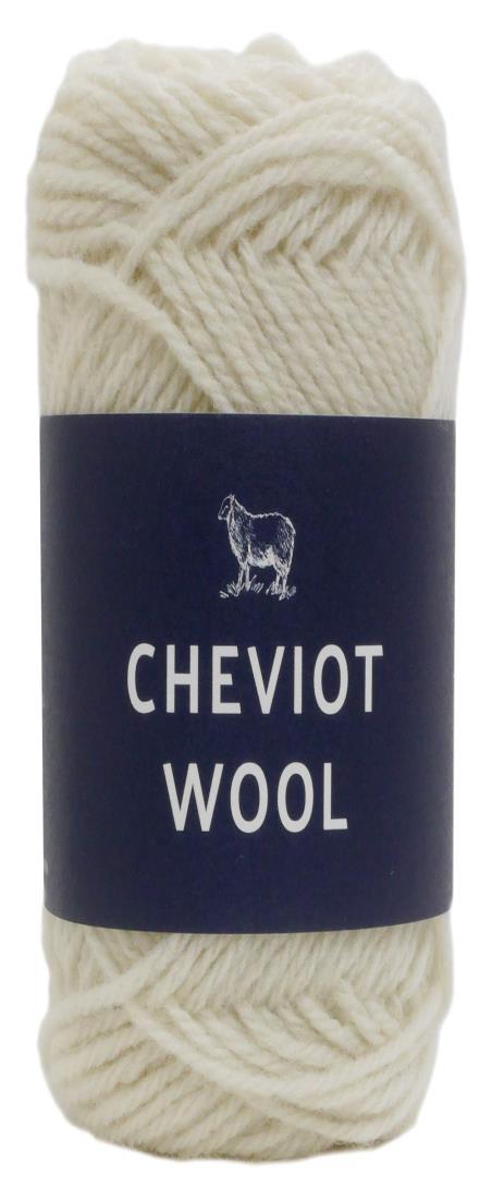 横田(Yokota) チェビオットウール 毛糸 並太 Col.1 ホワイト 系 50g 約92m