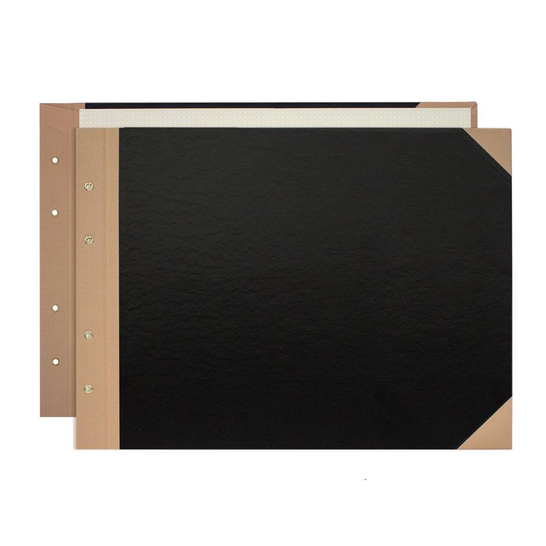 プラス とじ込表紙 B4横 4穴 FL-004TU 77-151 黒