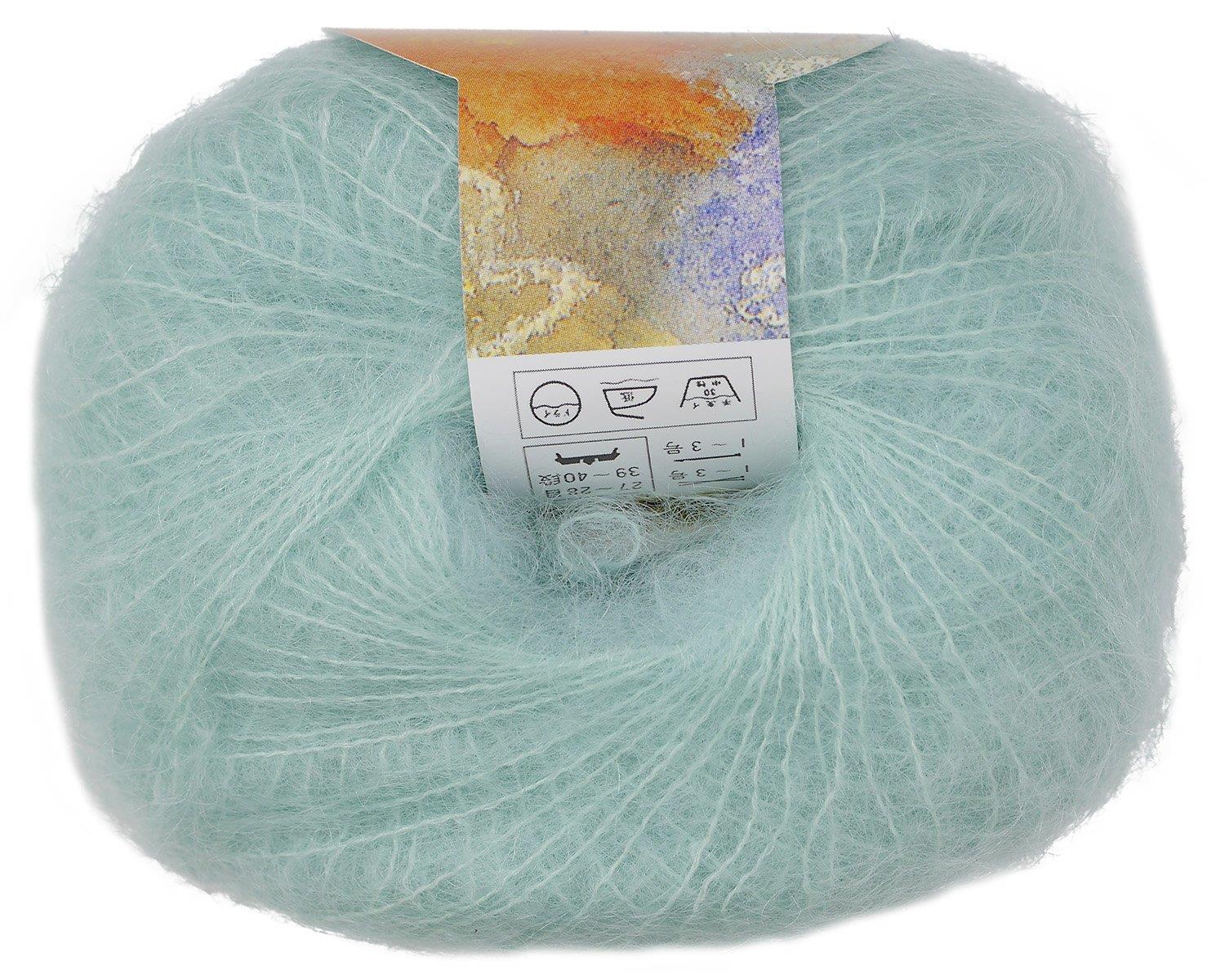 パピー キッドモヘア ファイン 毛糸 極細 55 黄緑 系 25g 約225m 10000009