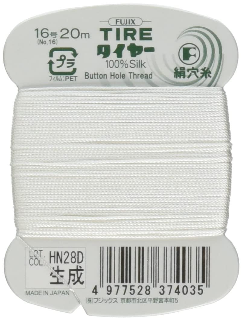フジックス タイヤー 絹穴糸 16号 長さ20m col.403 生成