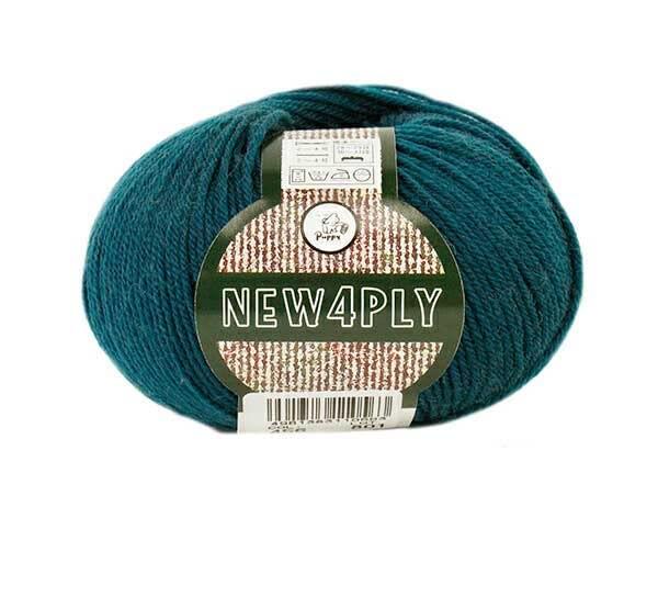 パピー ニュー4PLY 毛糸 中細 Col.456 グリーン 系 40g 約150m 10000110