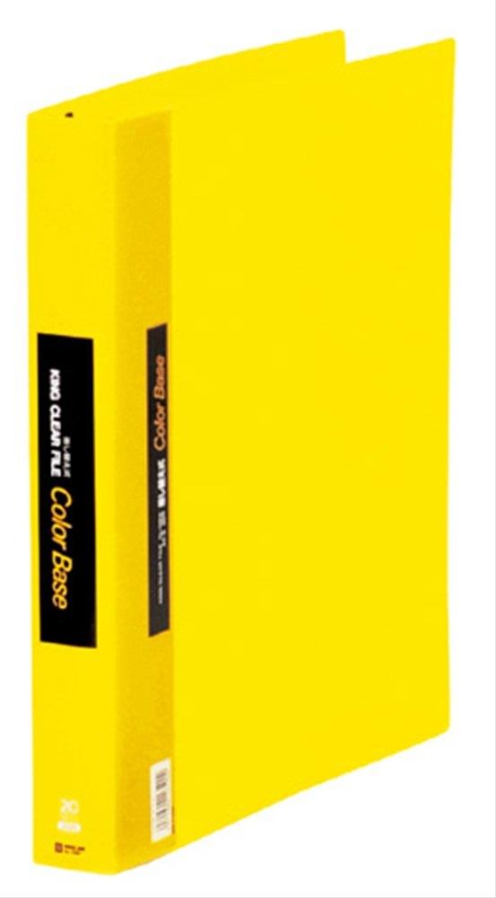キングジム クリアファイル カラーベース 差替式 最大収納100ポケット 30穴 A4タテ 黄 139W-Y