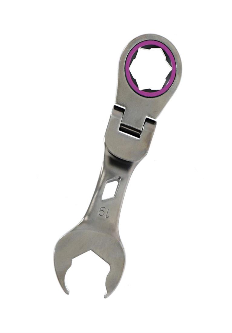 高儀(Takagi) ガチレンチショートフレキシブル 19mm【ギア数120で本締め可能】【摩耗したボルトナットも回せる】【疲れにくい軽量タイプ】【クイック連続作業】