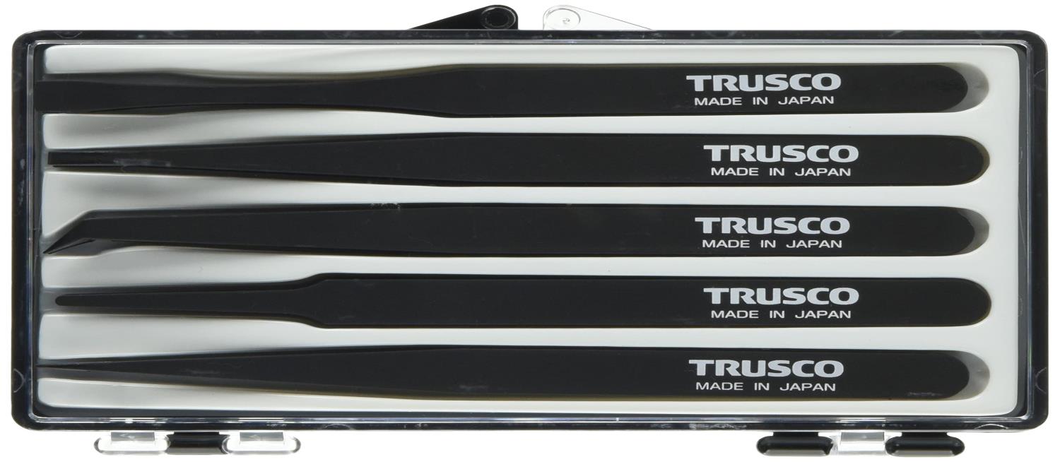 TRUSCO(トラスコ) プラスチック製ピンセット5本組セット TPP-25-SET