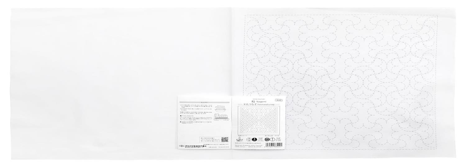 オリムパス 刺し子 花ふきん 布パック 和Nagomi 半丸つなぎ (白) H-1125