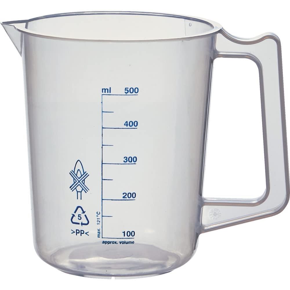 TRUSCO(トラスコ) ポリプロピレン青目盛ビーカー 500ml(取手付) HPB-500