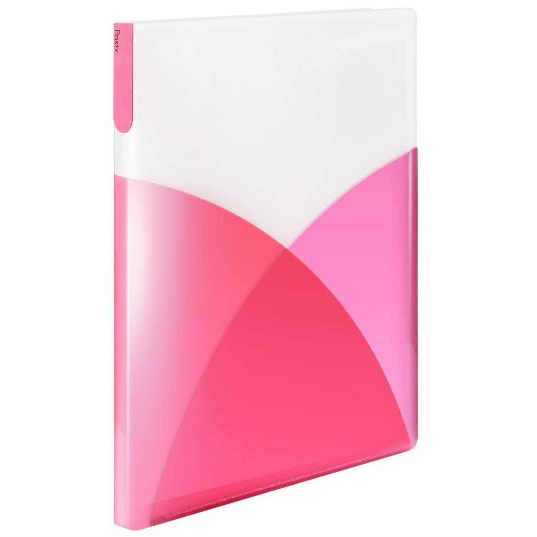 プラス クリアファイル A4縦 40ポケット Pasty 98-411 チェリーピンク