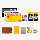 【お買い物マラソン】学割 コダック KODAK Mini 2 Retro 4PASSポータブルフォトプリンター(5,3x8,6cm)＋68枚ギフトバンドル,ブラック,ホワイト,イエロー