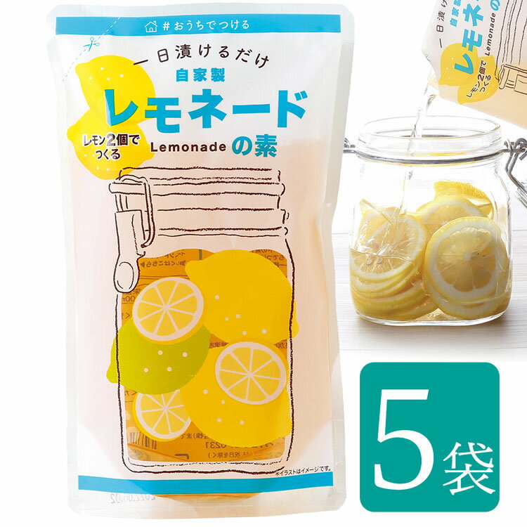 【送料込】こだま食品 【香料不使用】自分で作る レモネードの素5袋セット レモンをスライスして1日漬 ...