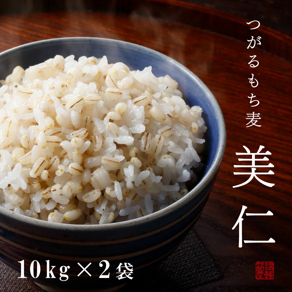 つがる もち麦 美仁 10kg×2袋 もち麦 国産 青森産 はねうまもち 農薬不使用のサムネイル