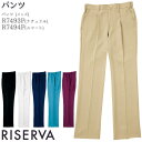 【4/1はPT5倍】 パンツ R7493P R7494P メンズ 脇ゴム ノータック ワンタック 白衣 医療 ドクター メディカル 介護 ケア RISERVA