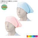 (L ピンク サックス) 三角巾(制菌加工)(10枚入) 477-31_477-43 男女兼用 厨房 調理 制服 バンダナ 無地 KAZEN カゼン
