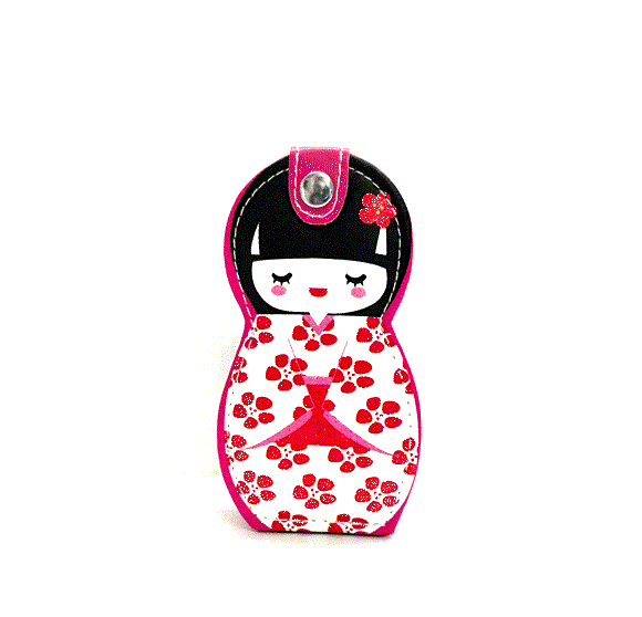 着物こけし　爪切りセット　白　ネイルケア　お土産 贈り物 プレゼント