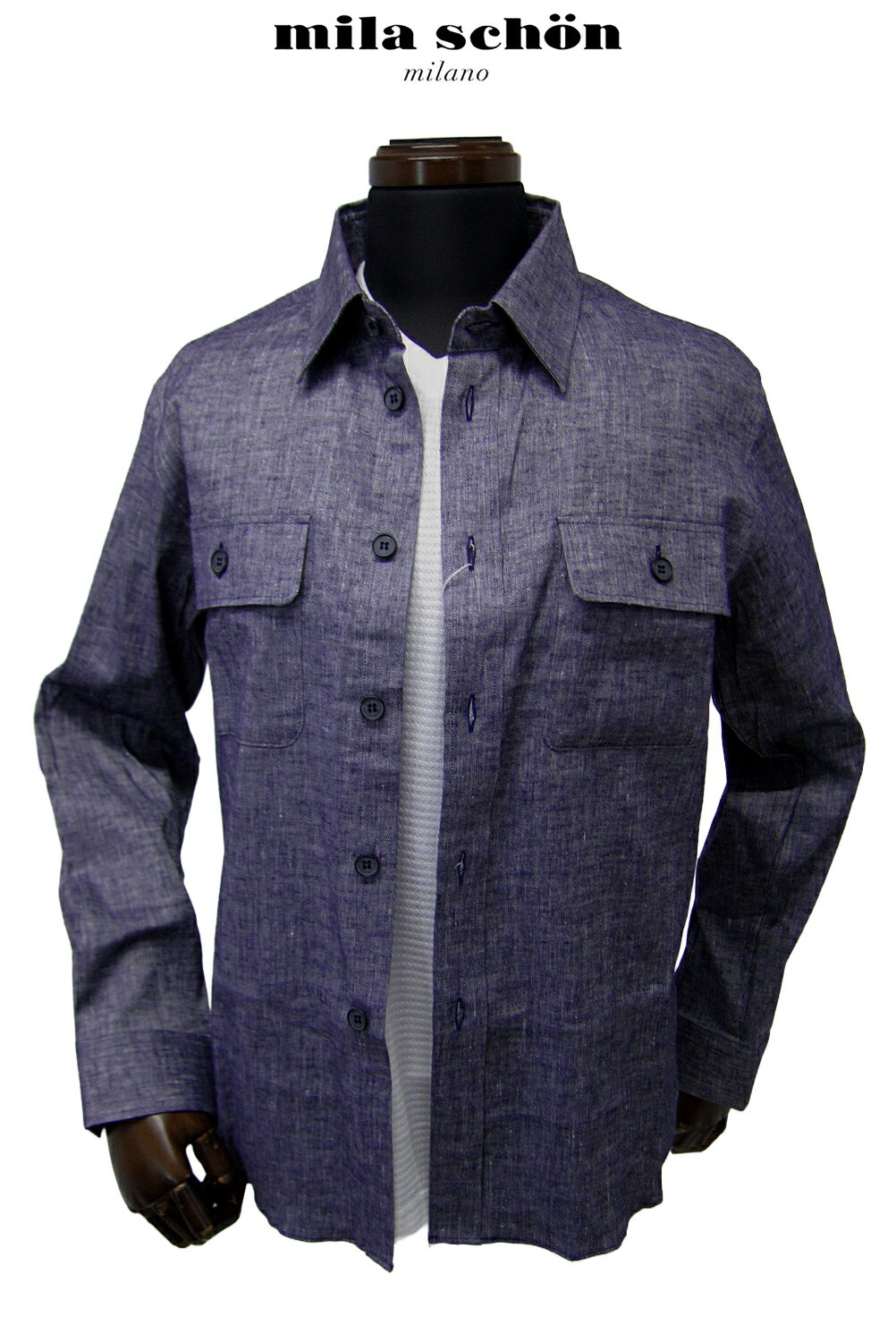 ミラショーンメンズシャツアウターカ...
