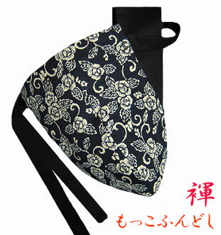 【こだわり工房】ふんどし パンツ もっこふんどし メンズ ビキニ Tバック 唐草 牡丹 藍染調 紺 男性用 M L LL