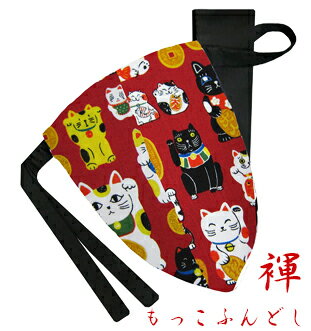 【こだわり工房】ふんどし パンツ もっこふんどし メンズ ビキニ Tバック 招き猫百景 ネコ ねこ にゃんこ 小判 レッド 日本製 ちょこっとオーダー可 M /...