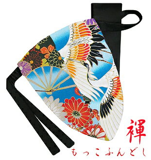 【こだわり工房】ふんどし パンツ もっこふんどし メンズ Tバック 祭り 褌 鶴 丹頂鶴 つる ツル 日本製 カラフルカラー グレー ブルー オーダー可 M L...