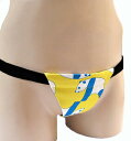 【こだわり工房】ふんどしショーツ ふんどしパンツ 女性用 レディース Tバック パンダ アニマル柄 イエロー ブルー 元気柄 日本製