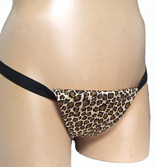 ふんどしショーツ ふんどしパンツ 女性用 レディース Tバック ビキニ レオパード ベージュ アニマル柄 日本製