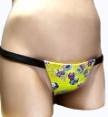 【こだわり工房】ふんどしショーツ ふんどしパンツ 女性用 レディース Tバック ビキニ 和毬 イエロー 日本の伝統柄 和の心 日本製