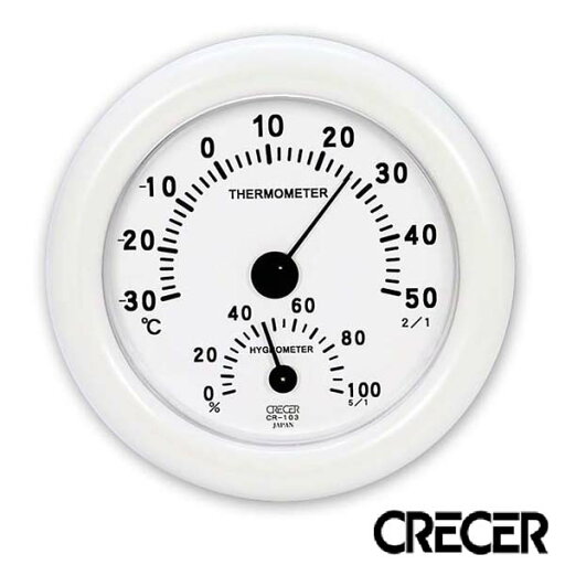 クレセル CRECER 温度計 湿度計 おしゃれ かわいい 温湿度計 CR-103W ホワイト クレセル CRECER 温度計 湿度計 おしゃれ かわいい 温湿度計 CR-103W ホワイト