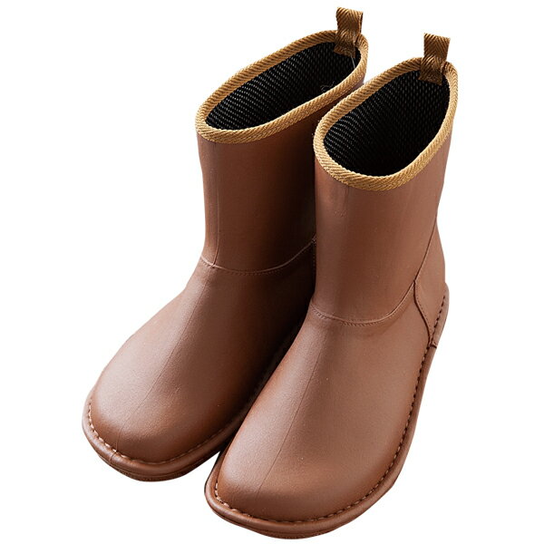 レインブーツ 長靴 ショート丈 雪 日本製 中敷 滑りにくい 散歩 メッシュ 雨 梅雨 ガーデニング 洗車 快適 かわいい 人気 滑りにくいレインブーツ ブラウ...