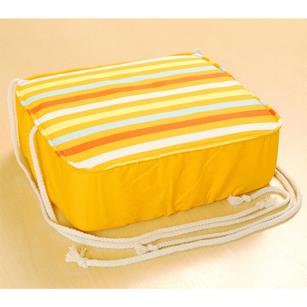 子供 こども クッション 高さ調節 チェアー イス 椅子 食事 便利こどもクッションオレンジストライプ