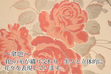 敬老の日 ギフト 古稀 敬老の日 ギフト 古稀 バッグ 小物 ブランド雑貨 ファッション雑貨 小物 傘 女性用 アンブレラ 雨傘 デザイン傘傘 80歳 お祝い 傘寿 プレゼント 花柄 槙田商店 甲州織 【送料無料】絵おり バラ 01657814