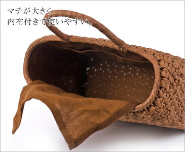 バッグ かごバック 浴衣 山葡萄かごバッグ 手作り 職人 可愛い シンプル 丈夫 プレゼント 六角編 沢皮 内布付き 【送料無料】wild grapevine bag 91686