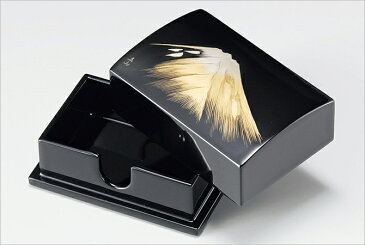 日展作家 冨田立山作 富士山 名刺入れ 名刺箱 メンズ レディース シック ギフト 越前漆器 艶 木製 上品 漆塗 手塗 うるし 漆器 高級 日本製 【送料無料】金冨士 名刺箱(小) 黒 1012204