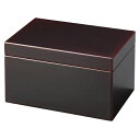 BOX 箱 茶道具 茶箱 高級 おもてなし 銀杏 デザイン 来客 日本製 越前漆器 うるし 艶 茶箱 溜 12-15902