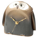 時計 置時計 福朗腹時計 G5-0409 信楽焼 ふくろう アウル 福 縁起物 時計 置時計 Clock 人気
