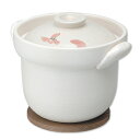 ご飯鍋 軽量飯炊き鍋 3合用 華絵 G5-3506 土鍋 炊飯 3合 ごはん鍋 飯炊き鍋 軽量 白 直火