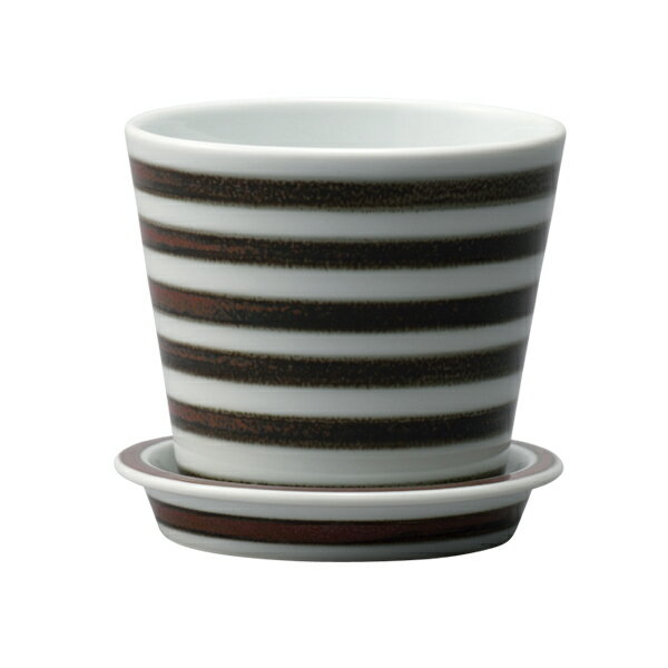 植木鉢 ポット esテーブルポット ボーダーBR 鉢 植木鉢 ポット インテリア 卓上 観葉植物 ミント パセリ ハーブ ボーダー 日本製