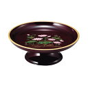 仏具 仏壇 供え物 台 蓮 蒔絵 丸 日本製 蓮蒔絵丸型供物台 小